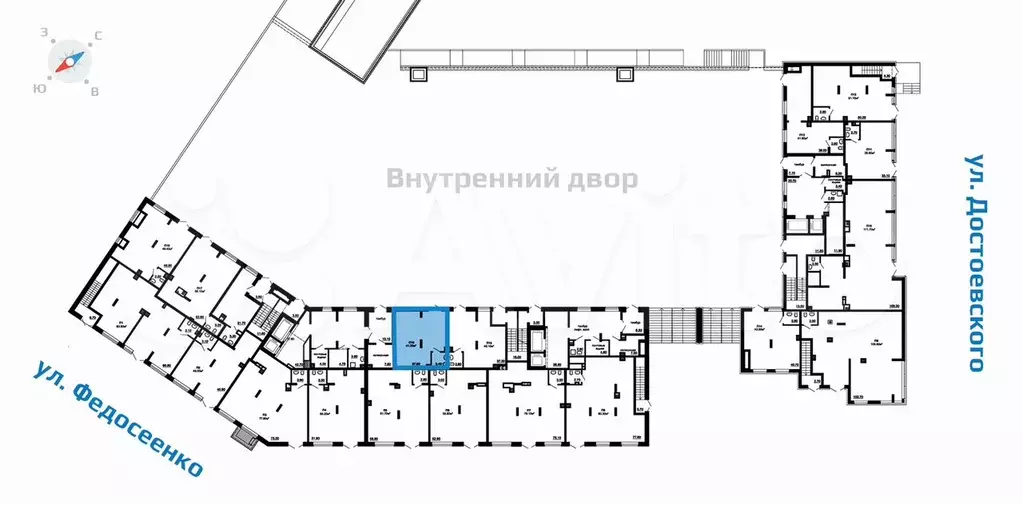 Помещение для бизнеса в ЖК  2Д Федосеенко , 41.2 м - Фото 1