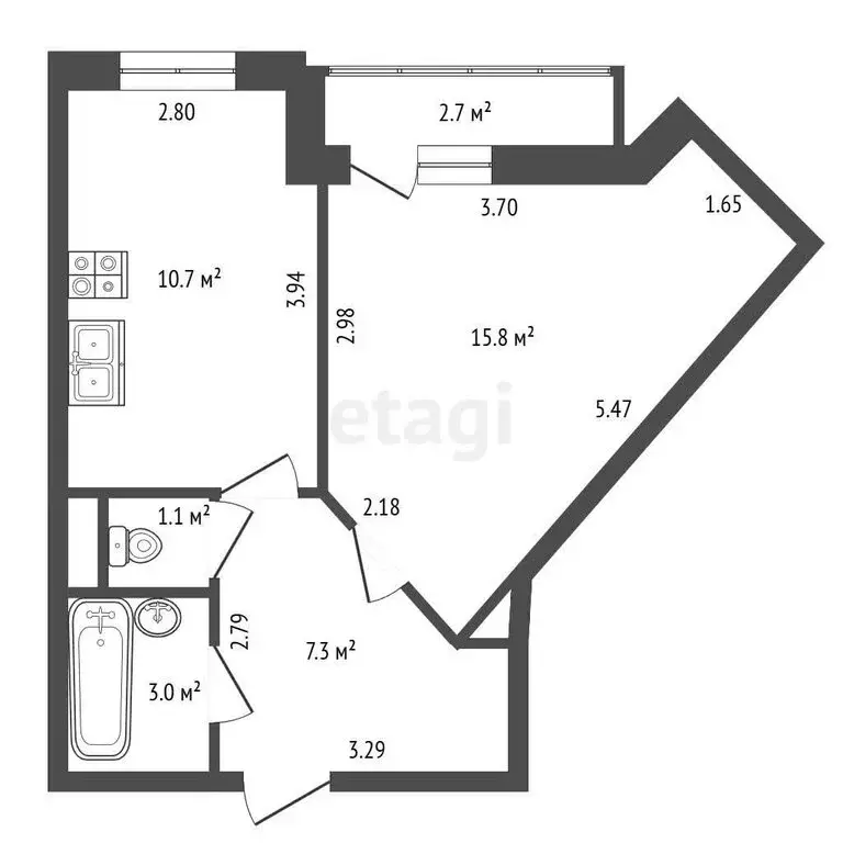1-комнатная квартира: Санкт-Петербург, улица Крыленко, 13к4 (37.9 м) - Фото 1