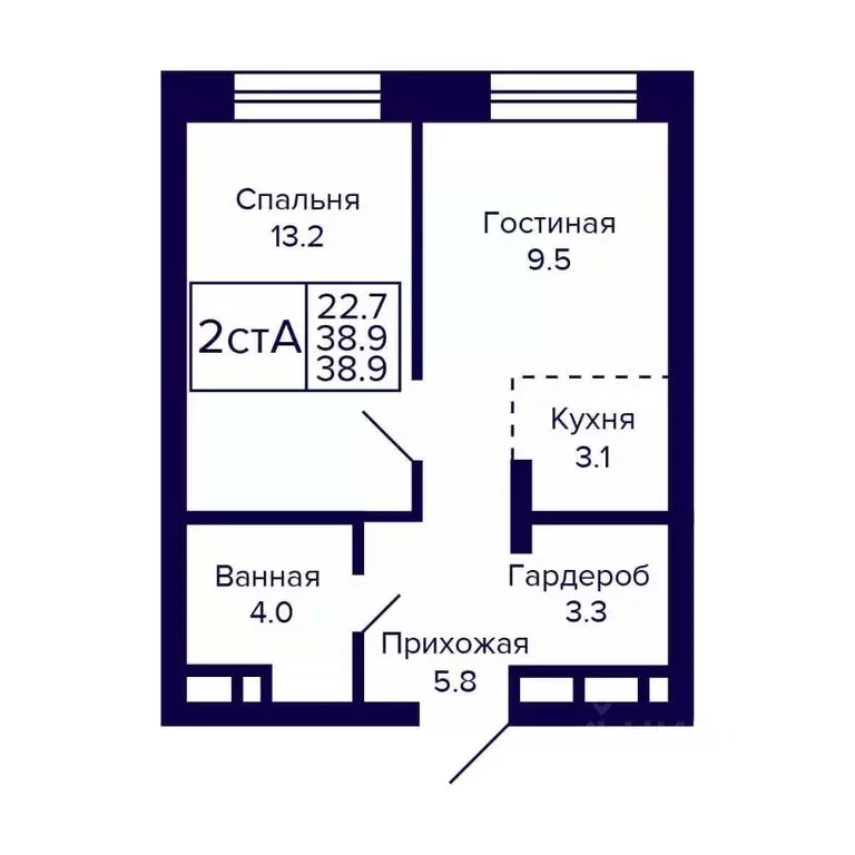 2-к кв. Новосибирская область, Новосибирск ул. Грибоедова (38.9 м) - Фото 0