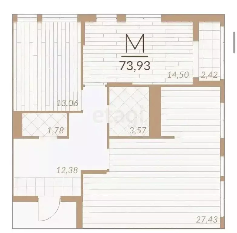 3-к кв. Тульская область, Тула ул. Генерала Маргелова, 3Б (74.0 м) - Фото 1