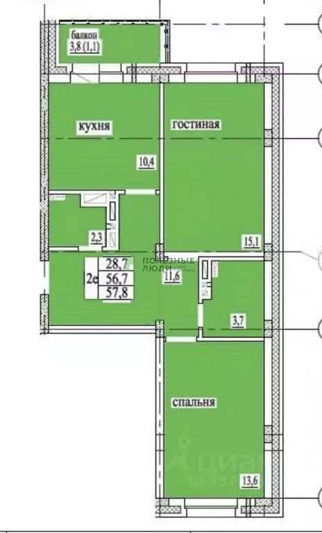 2-к кв. Забайкальский край, Чита ул. Шилова, 24 (56.9 м) - Фото 2