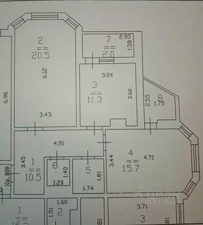 2-к кв. Нижегородская область, Нижний Новгород ул. Родионова, 165к1 ... - Фото 1