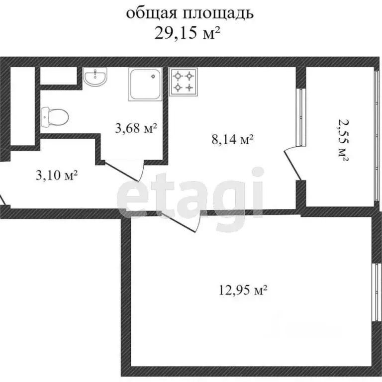 1-к кв. Ямало-Ненецкий АО, Новый Уренгой Тундровый мкр, 4 (34.6 м) - Фото 2