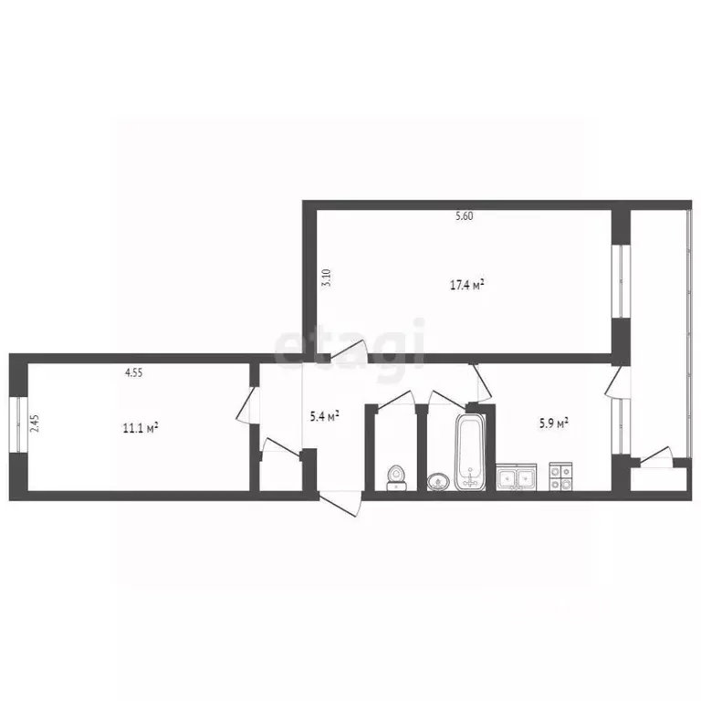 2-к кв. Крым, Алушта ул. Платановая (45.1 м) - Фото 2