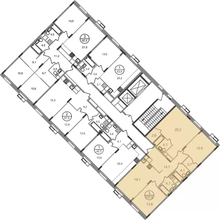 3-к кв. Московская область, Одинцовский городской округ, Заречье пгт ... - Фото 2
