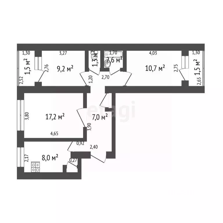 3-к кв. Башкортостан, Стерлитамак Михайловский мкр, ул. Шафиева, 45 ... - Фото 1