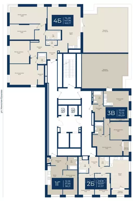 4-к кв. Татарстан, Казань Нова жилой комплекс (169.17 м) - Фото 2