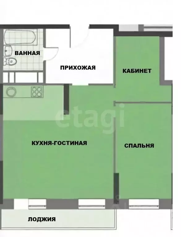 2-к кв. Татарстан, Казань ул. Оренбургский Тракт, 4Б (63.5 м) - Фото 2