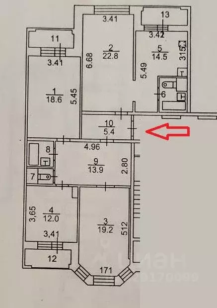 4-к кв. Московская область, Балашиха Солнечная ул., 20 (120.0 м) - Фото 2