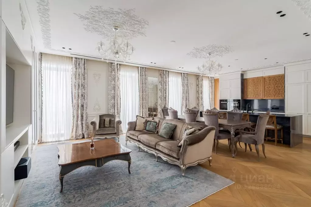 4-к кв. Москва ул. Плющиха, 37 (220.0 м) - Фото 0