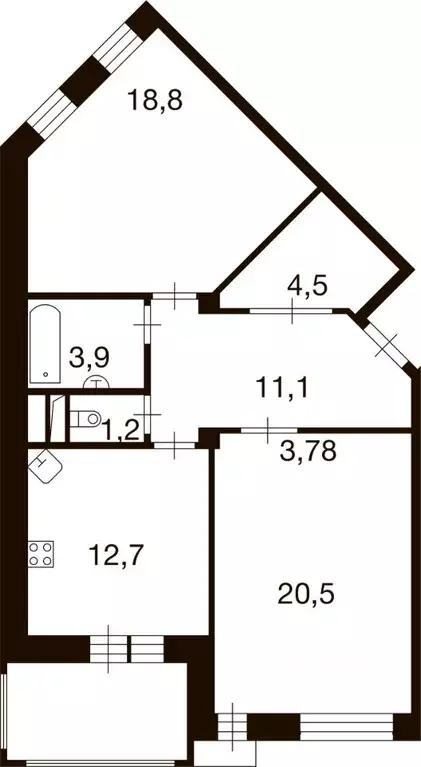 2-к кв. Москва д. Ивановское, ул. Семена Гордого, 1 (72.4 м) - Фото 0