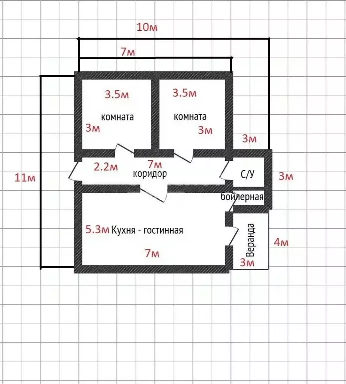 Дом в Липецкая область, Грязинский муниципальный округ, с. Двуречки ... - Фото 2