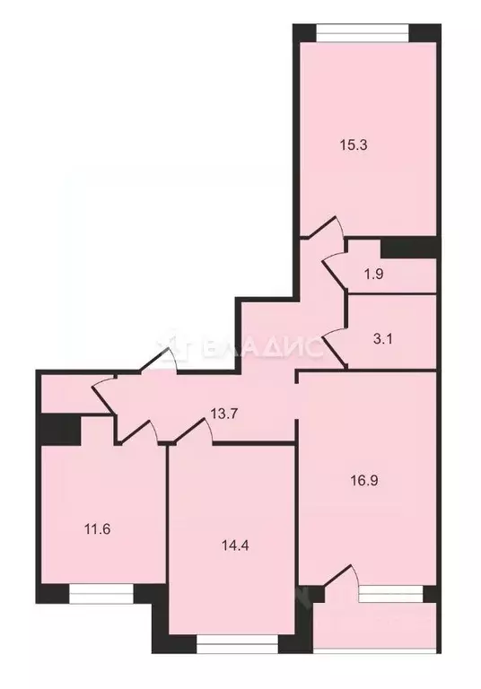 Квартира, 3 комнаты, 78.59 м - Фото 0