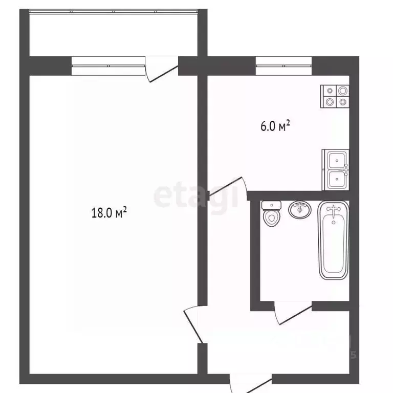 1-к кв. Московская область, Мытищи Новомытищинский просп., 37к2 (29.5 ... - Фото 1