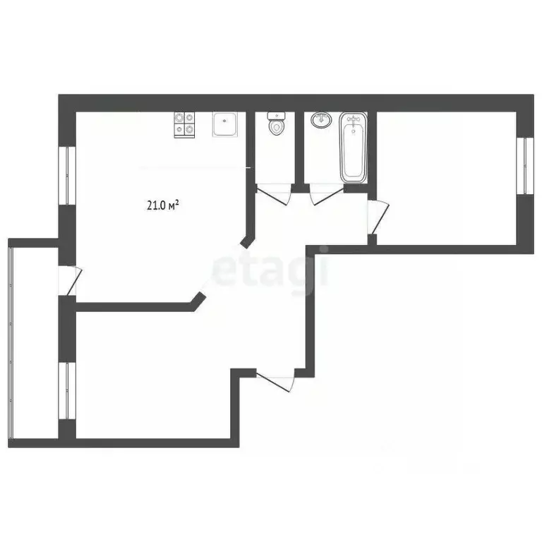 2-к кв. Тюменская область, Тюмень ул. Избышева, 6 (65.0 м) - Фото 2
