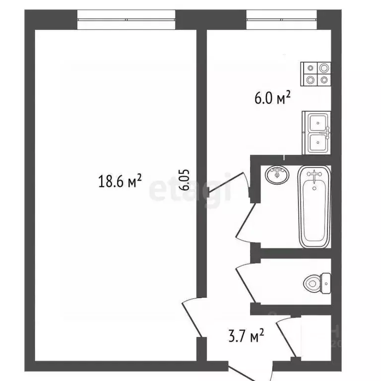 1-к кв. Ярославская область, Ярославль ул. Ухтомского, 17/2 (32.0 м) - Фото 2