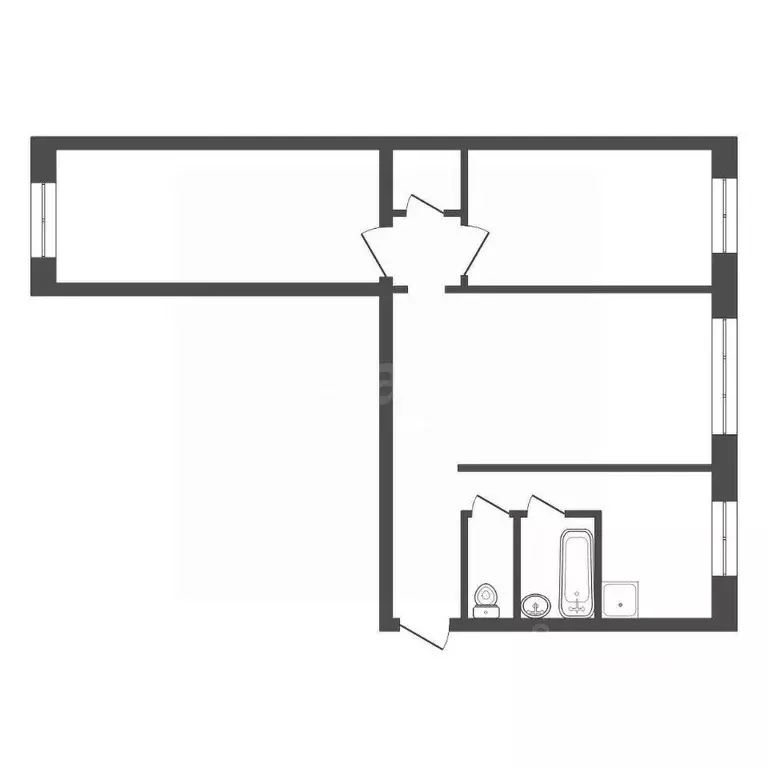 3-к кв. Красноярский край, Красноярск Волгоградская ул., 31а (57.8 м) - Фото 2