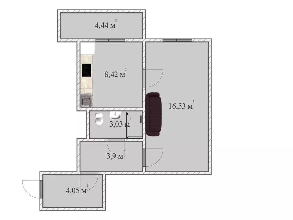 1-к кв. Челябинская область, Магнитогорск Уральская ул., 11 (36.0 м) - Фото 1