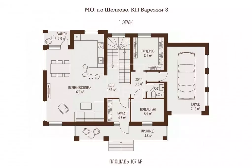 Коттедж в Московская область, Щелково городской округ, Варежки-3 кп ... - Фото 2