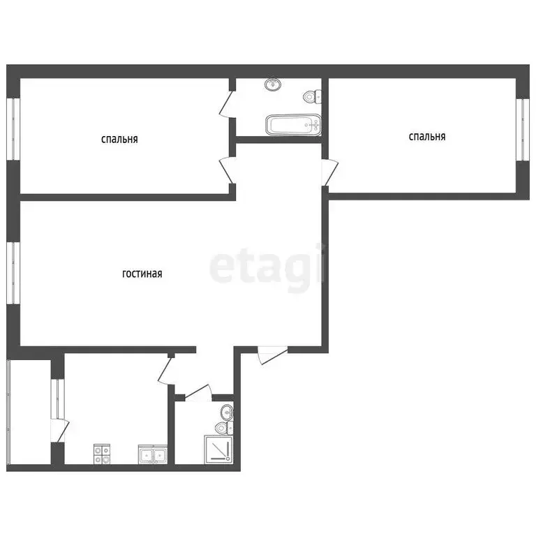3-комнатная квартира: Тюмень, улица Малыгина, 90 (122.6 м) - Фото 1