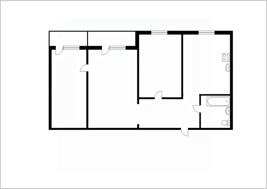 3-к кв. Кемеровская область, Новокузнецк ул. 40 лет Победы, 7 (56.2 м) - Фото 2