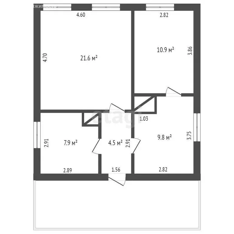 Дом в село Гагарье, Новая улица (46 м) - Фото 1