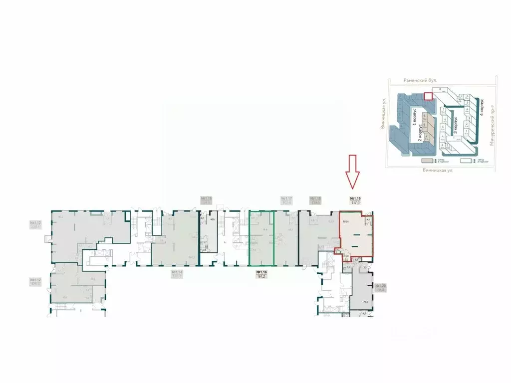 Торговая площадь в Москва Винницкая ул., 8к4 (118 м) - Фото 1