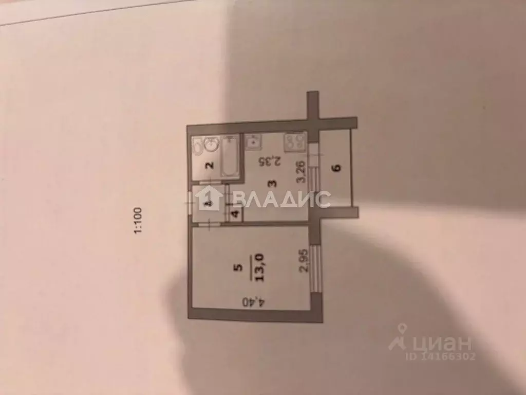 1-к кв. Белгородская область, Белгород ул. Губкина, 44в (28.0 м) - Фото 2