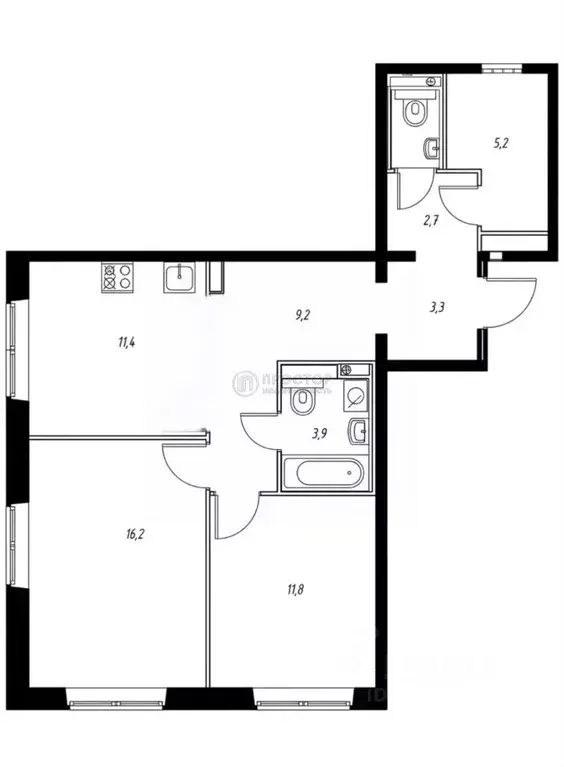 2-к кв. Москва Люблинская ул., 80к3 (64.7 м) - Фото 2