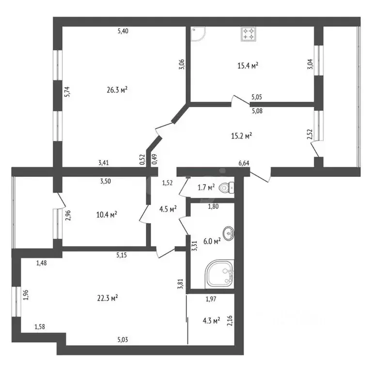 3-к кв. Амурская область, Благовещенск Амурская ул., 71 (106.1 м) - Фото 1