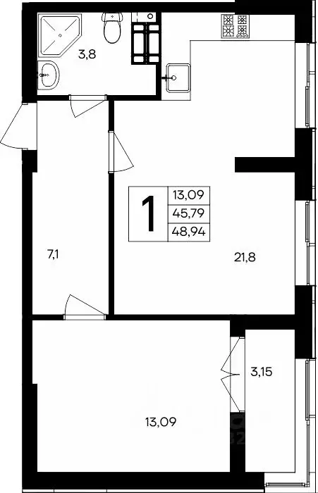 1-к кв. Севастополь Балаклавский муниципальный округ, Семисчастье ... - Фото 1