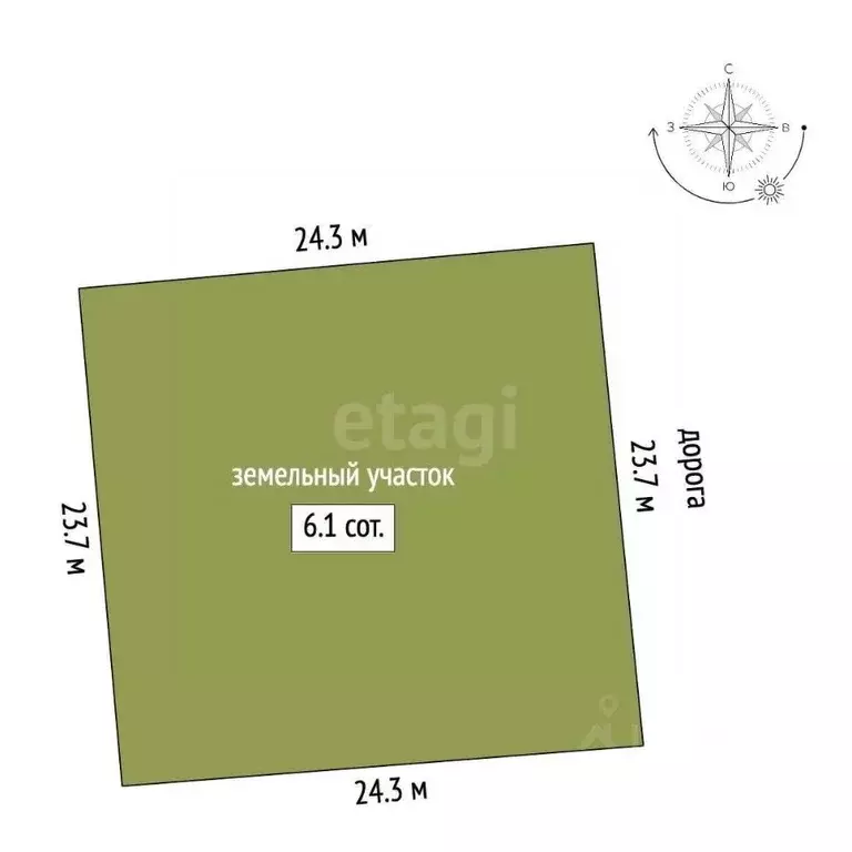 Участок в Марий Эл, Медведевский район, Руэмское с/пос, д. Крутой ... - Фото 1