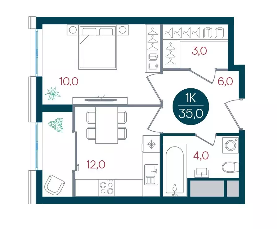 1-комнатная квартира: Москва, жилой комплекс Русич Кантемировский (35 ... - Фото 1