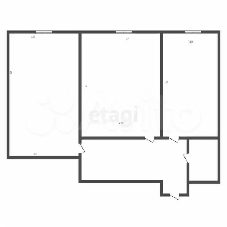 2-к. квартира, 102 м, 4/6 эт. - Фото 0
