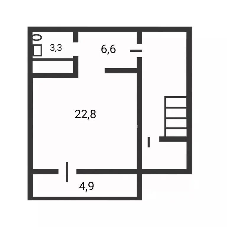 Студия Новосибирская область, Новосибирск Золотистый пер., 2 (32.7 м) - Фото 1