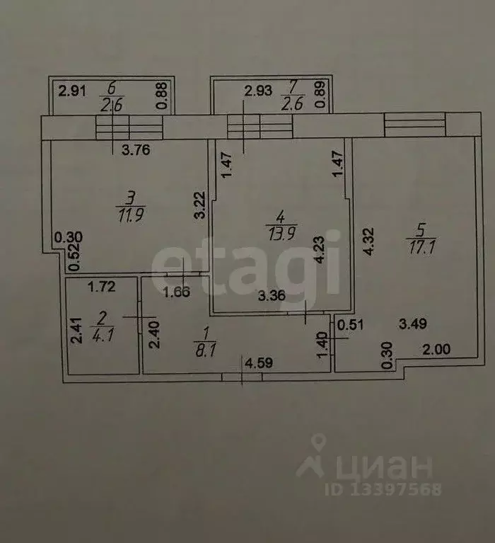 2-к кв. Тверская область, Калининский муниципальный округ, д. Батино ... - Фото 2