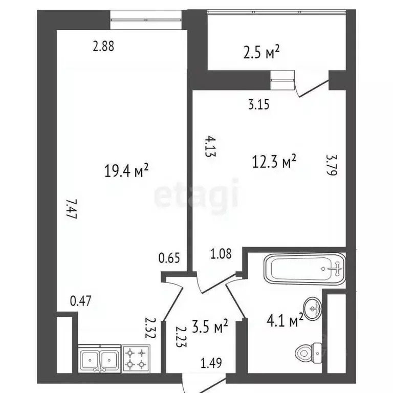 1-к кв. Санкт-Петербург ул. Вадима Шефнера, 10к1 (39.3 м) - Фото 0