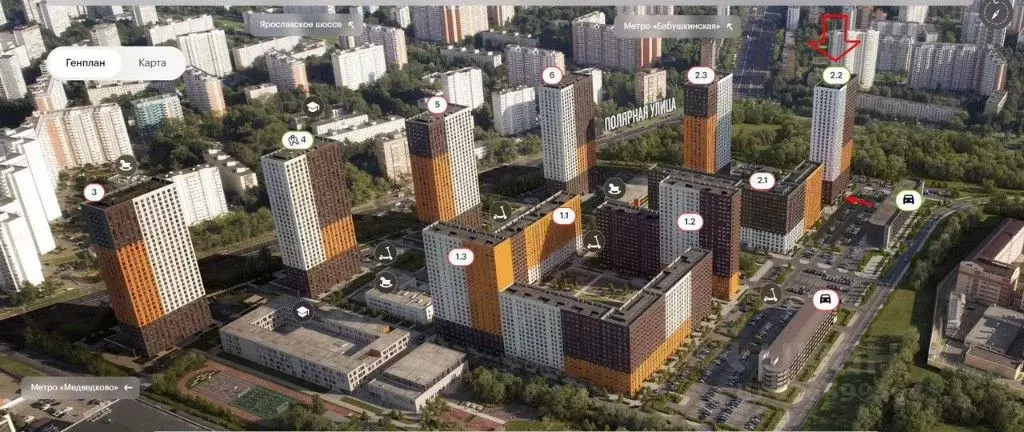 Помещение свободного назначения в Москва Полярная 25 жилой комплекс ... - Фото 0
