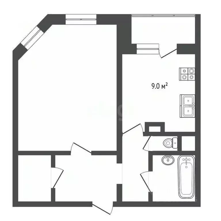 1-к кв. Московская область, Одинцово ул. Чистяковой, 58 (42.3 м) - Фото 2