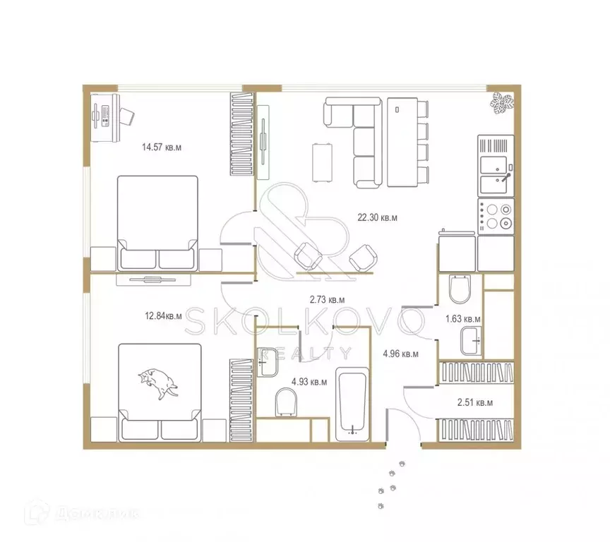 Продаётся 3-к квартира, 66.47 м - Фото 0