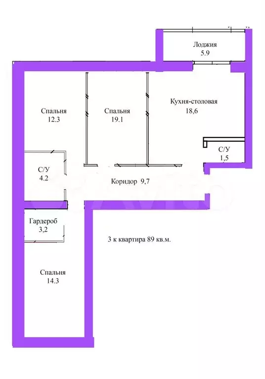 3-к. квартира, 78 м, 3/3 эт. - Фото 0