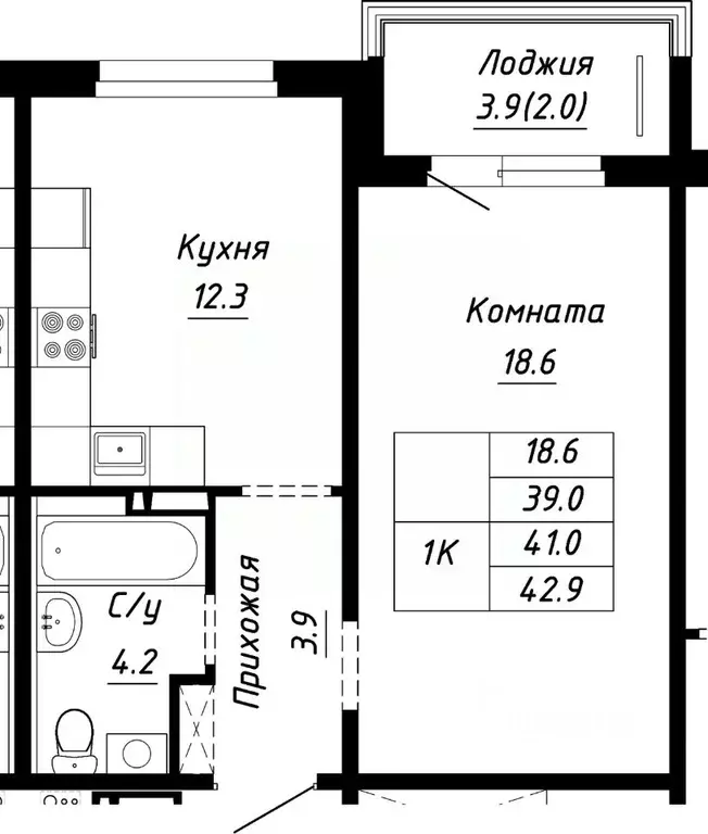 1-к кв. Алтайский край, Барнаул ул. Им. Анатолия Мельникова, 1 (41.0 ... - Фото 0