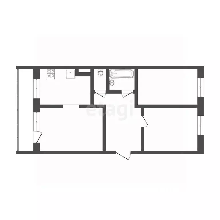 3-к кв. Тюменская область, Тюмень Минская ул., 32 (63.3 м) - Фото 2