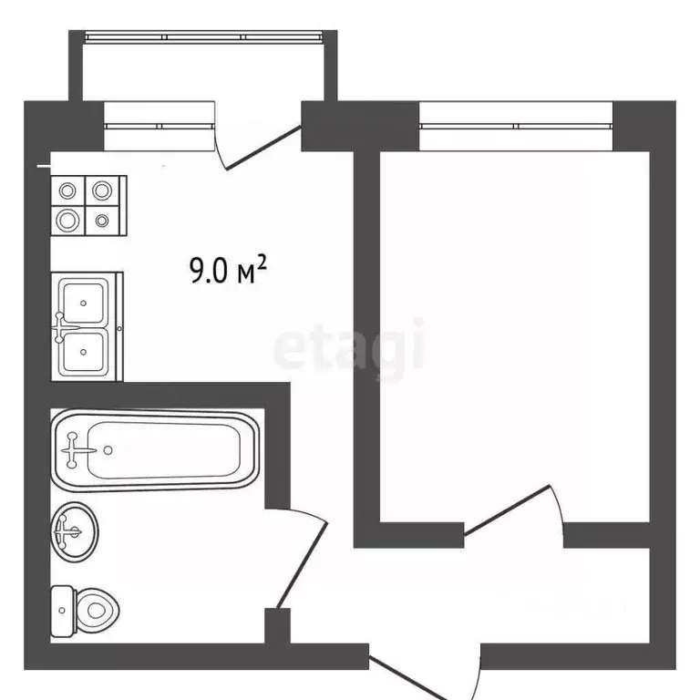 1-к кв. Ярославская область, Рыбинск ул. Кирова, 32 (34.3 м) - Фото 2