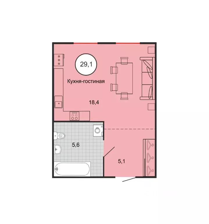 1-к кв. Ставропольский край, Михайловск Шпаковский район, пер. ... - Фото 1