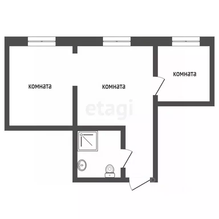 Студия Севастополь ул. Глухова, 9 (40.8 м) - Фото 2