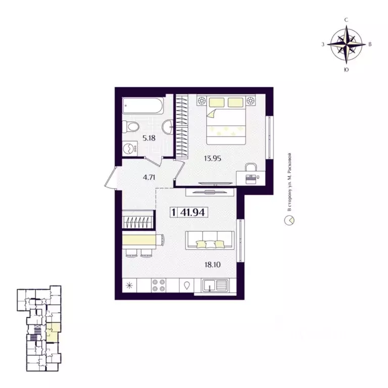 1-к кв. Калининградская область, Зеленоградск ул. Потемкина, 15А ... - Фото 1