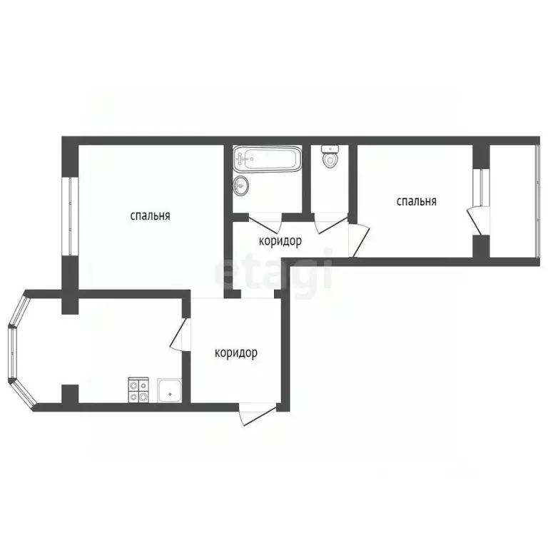 2-к кв. Тамбовская область, Тамбов бул. Энтузиастов, 1Жк3 (64.5 м) - Фото 1