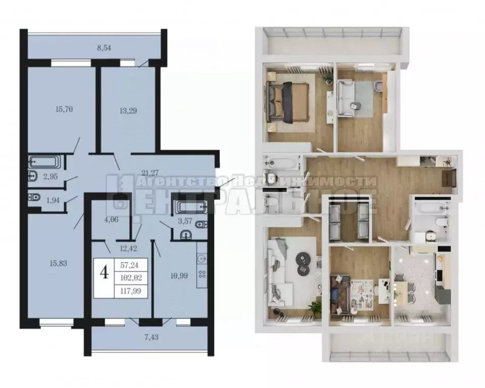 4-к кв. Смоленская область, Смоленский муниципальный округ, д. Ясенная ... - Фото 2