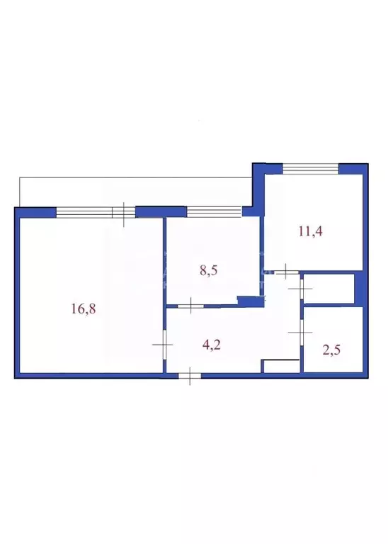 2-к кв. Кемеровская область, Кемерово ул. Попова, 9 (49.0 м) - Фото 1